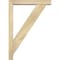 Ekena Millwork Traditional Block Rough Sawn Bracket w/ Offset Brace, Douglas Fir, 4"W x 20"D x 28"H BKT0402X20X28TRA05RDF - alternate 3